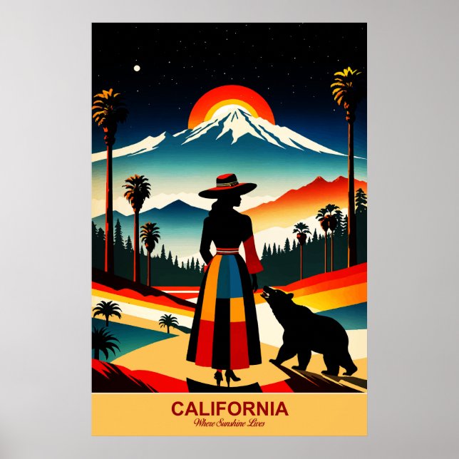 California: Where Sunshine Lives Travel Poster (Front)