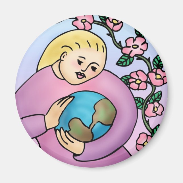 California Wild Rose Magnet (Front)