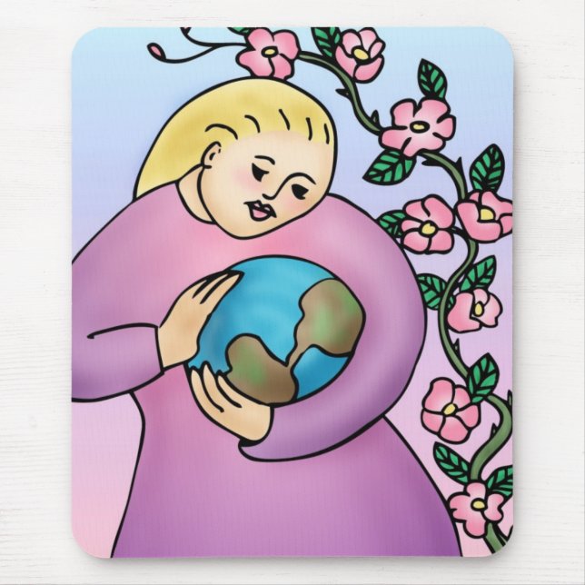 California Wild Rose Mouse Pad (Front)