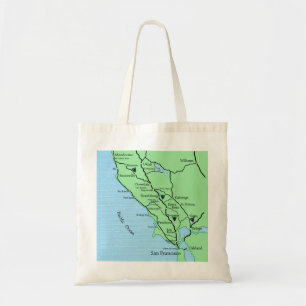 California Wine Country Map Small Tote Bag
