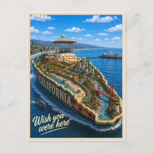 California   Wish You Were Here   State Series Postcard