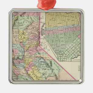 California with City of San Francisco Metal Ornament