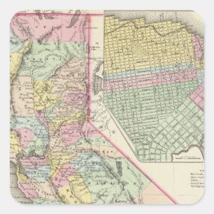 California with City of San Francisco Square Sticker