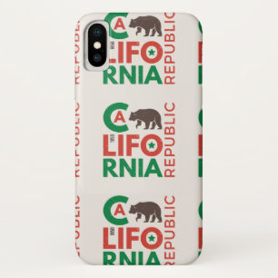 California With Grizzly Bear Logo 2 iPhone X Case