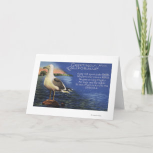 CaliforniaGreetings From, Seagull Poem Card