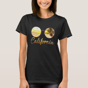 Californian Beach Summer Ca Sunglasses Sunset Cali T-Shirt