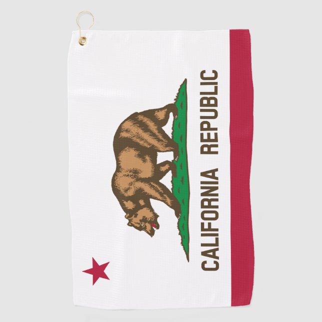 Californian Flag & California golf holiday /sports Towel (Front)