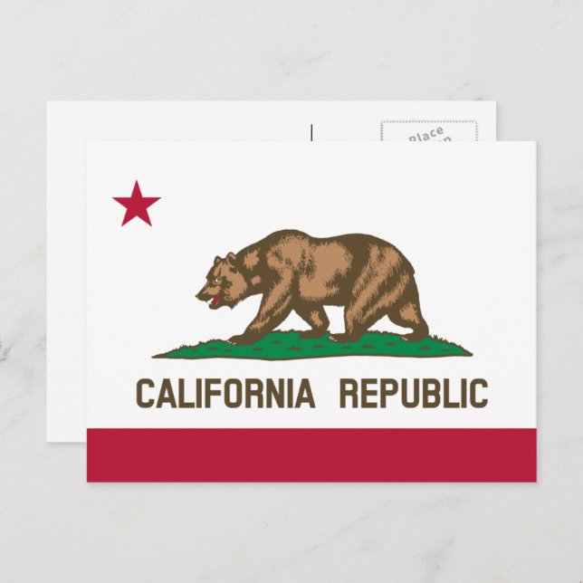 Californian Flag, Flag of California Postcard (Front/Back)