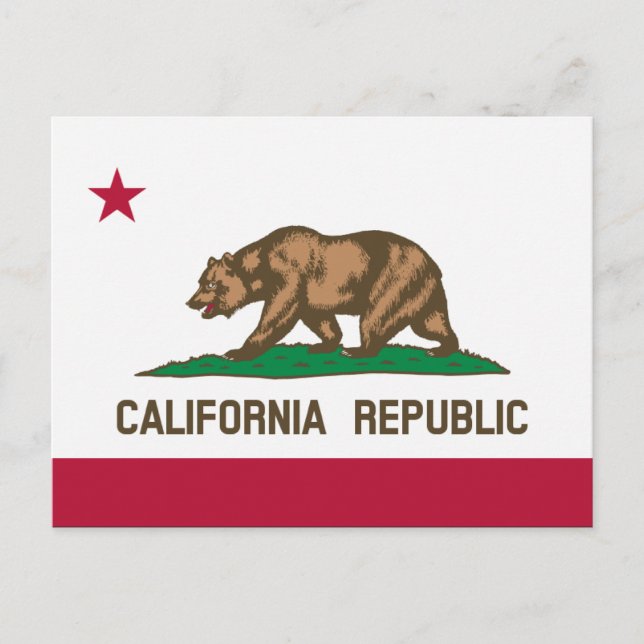 Californian flag postcards for California Republic (Front)