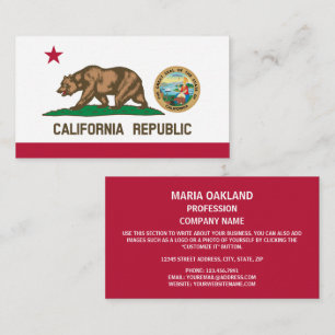 Californian Flag & Seal, Flag of California Business Card