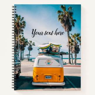 Californian Yellow Campervan Notebook