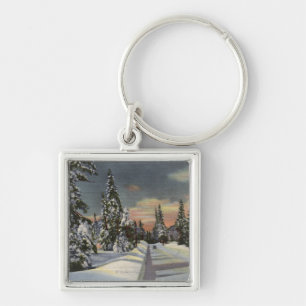 CaliforniaRim o' the World Highway in Winter Key Ring