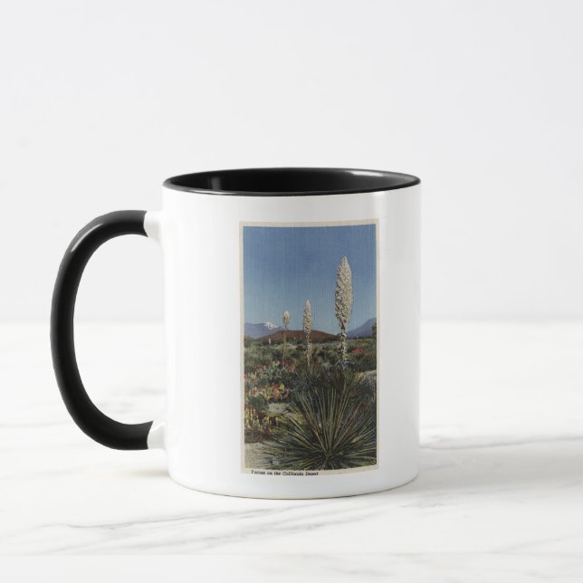 CaliforniaYucca Cacti in Bloom in Desert Mug (Left)