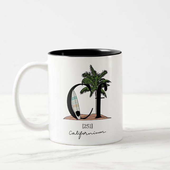 Californium Cali Element Chemistry Two-Tone Coffee Mug (Left)