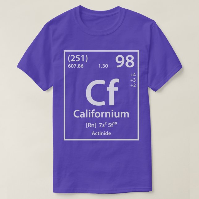 Californium Element T-Shirt (Design Front)