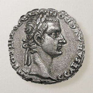 Caligula Roman Emperor 🏛️ Gaius Caesar Old Coin  Round Cushion