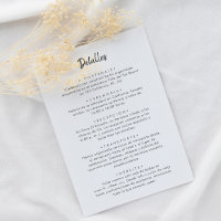 Caliigraphy Minimalist Spanish Wedding Details 