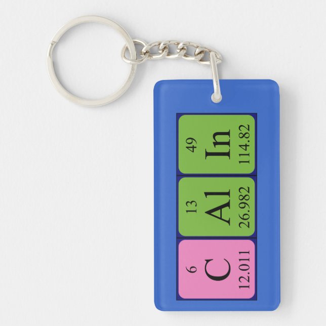Calin periodic table name keyring (Front)