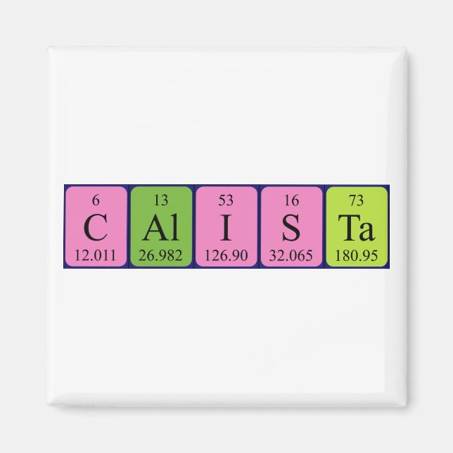 Calista periodic table name magnet (Front)