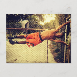 Calisthenics Human Flag Exercise Post Cards
