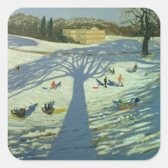 Calke Abbey House Winter 2002 Square Sticker (Front)