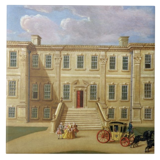 Calke Hall, Derbyshire, the Seat of Sir Henry Harp Ceramic Tile (Front)
