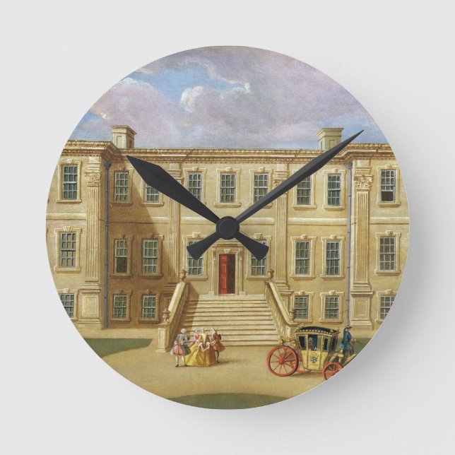 Calke Hall, Derbyshire, the Seat of Sir Henry Harp Round Clock (Front)