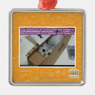 Call 1-800-LOLCATS Metal Tree Decoration