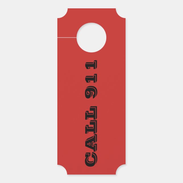 CALL 911 DOOR HANGERS by EZaZZleMan - SAVES LIVES (Front)