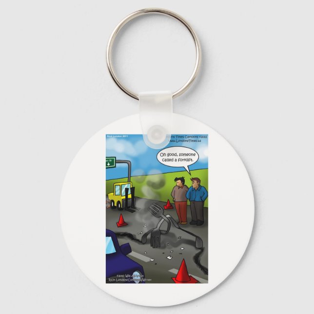 Call A Forklift Funny Gifts Tees Mugs etc Key Ring (Front)
