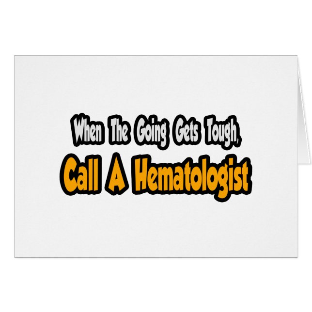 Call a Haematologist (Front Horizontal)