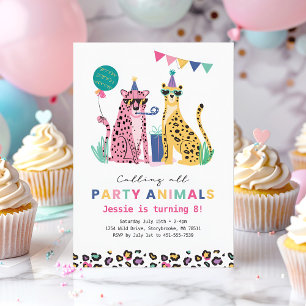 Call All Party Animals Safari Jungle Birthday Invitation