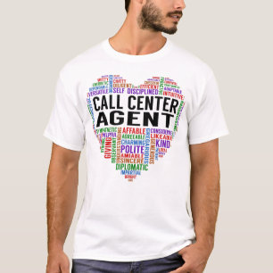 Call Centre Agent Heart T-Shirt