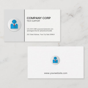 Call Centre Business Man Headset Logo Appointment Card