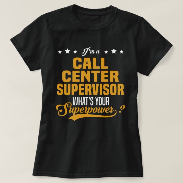Call Centre Supervisor T-Shirt (Design Front)