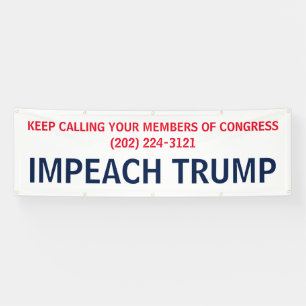 Call Congress Impeach Trump Protest Banner