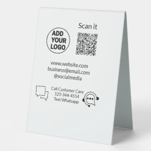 Call customer care text whatsapp Q R code business