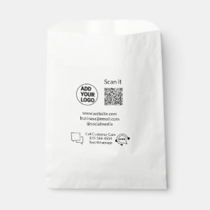 Call customer care text whatsapp Q R code business Favour Bag
