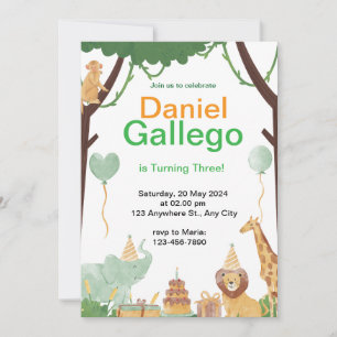 Call for animals To celebrate a birthday Holiday Card