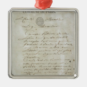 Call from Maximilien de Robespierre Metal Ornament