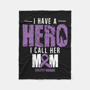Call Her Mum- Epilepsy Awareness Gifts Support Rib Fleece Blanket