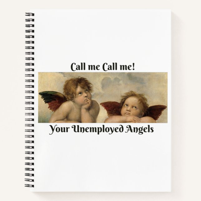 Call me Call me! white spiral notebook (Front)