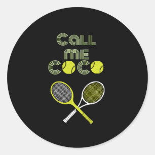 Call me coco classic round sticker