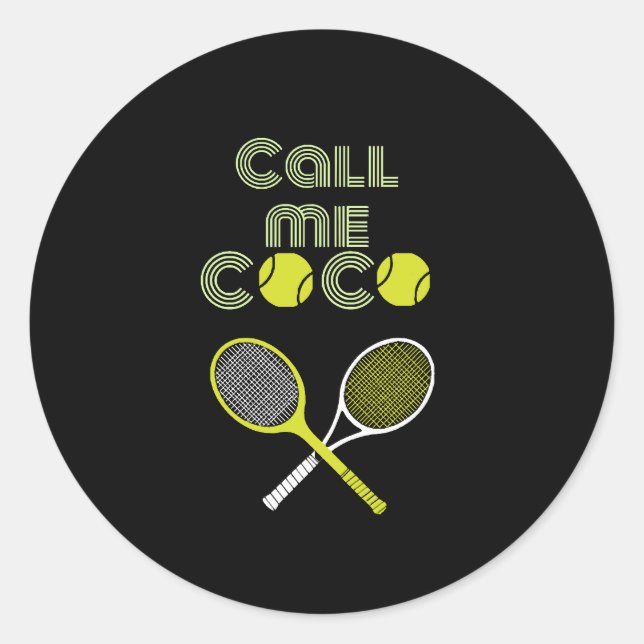 Call me coco classic round sticker (Front)