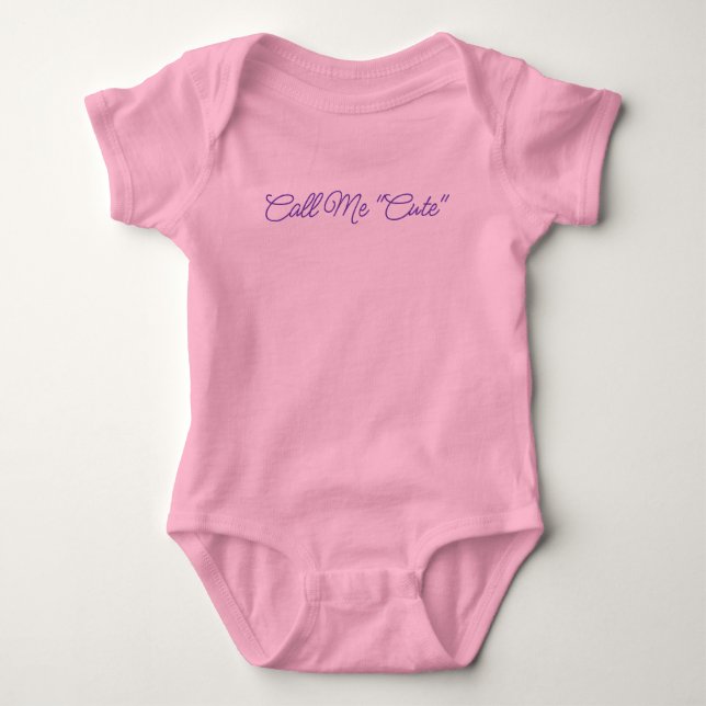Call me cute baby bodysuit (Front)