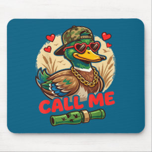 Call Me Duck Hunting Retro Valentine's Day Men Wom Mouse Pad