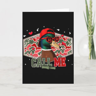 Call Me Duck Hunting Retro Valentines Day Men Wome Card