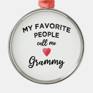 Call Me GRAMMY Classic Affectionate Grandmother Metal Ornament