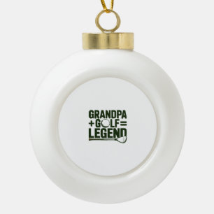 Call Me Grandpa, Watch Me Golf Ceramic Ball Christmas Ornament