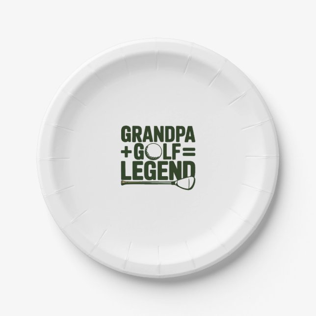 Call Me Grandpa, Watch Me Golf Paper Plate (Front)